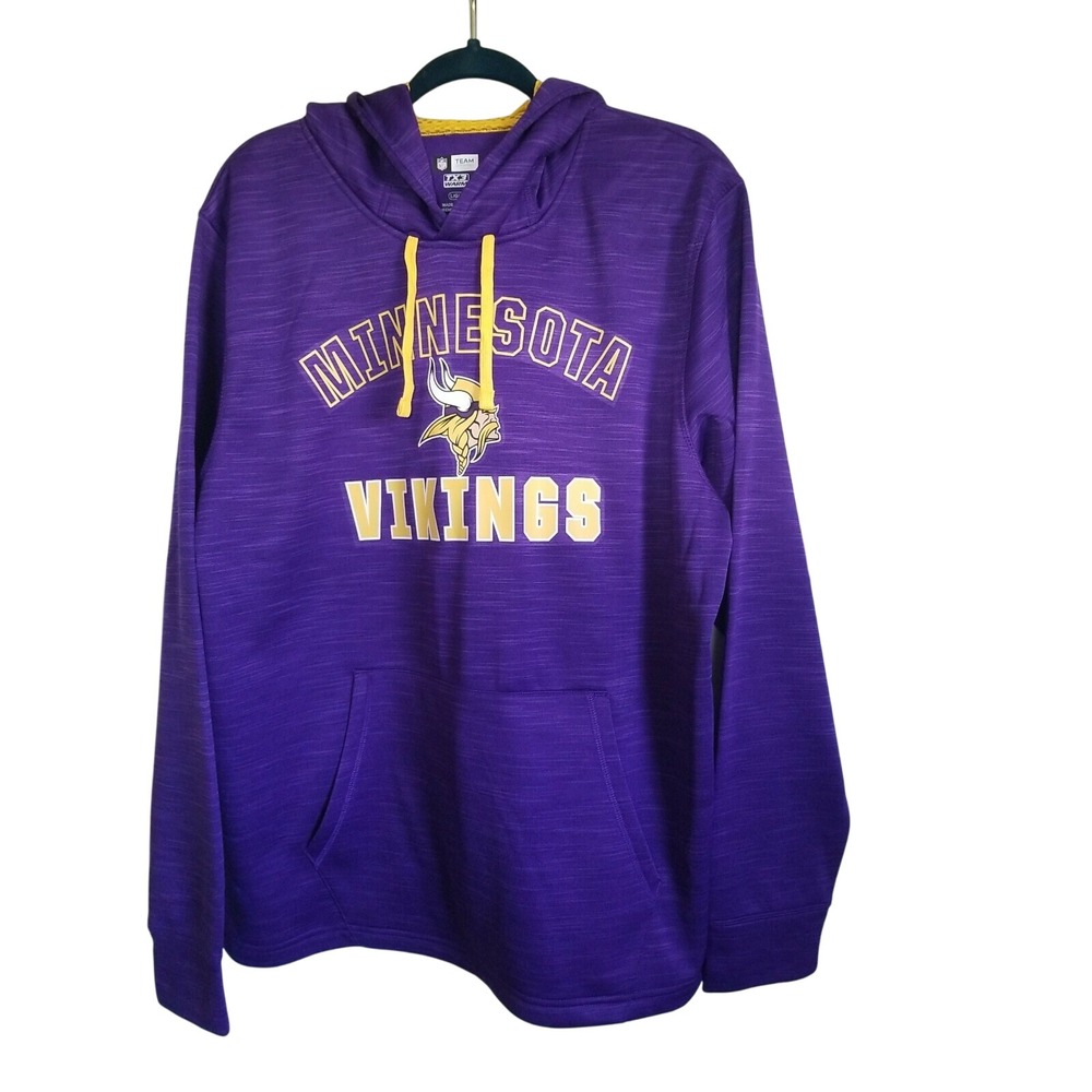 NFL Apparel Large L Minnesota Vikings Flannel Hoodie Jacket Purple‎ NWT
